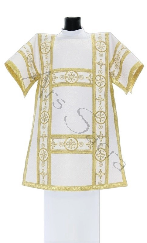 Roman Dalmatic DR579 AB25 White ALL PRODUCTS FOR DEACONS Roman