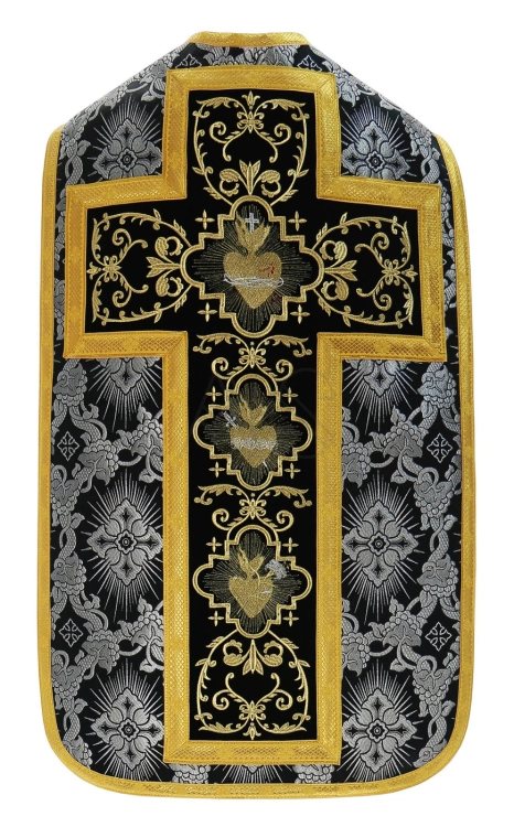 Ornat rzymski "Serce Jezusa, Maryi, Józefa" R822-AKC9