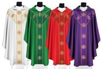 Set of 4 semi gothic chasubles SET-Y103