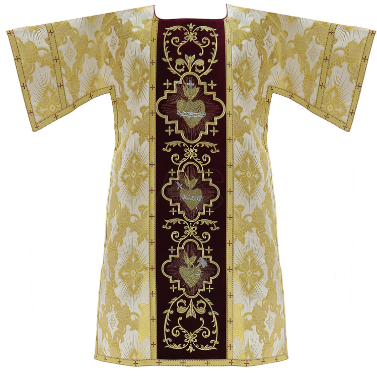 Roman Dalmatic "Heart of Jesus, Mary, Joseph" DR822-ACZS9