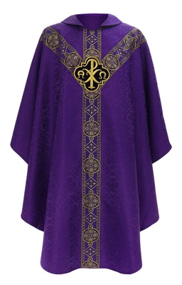 Chasuble semi-gothique "Alfa & Omega" Y211-F25