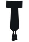Fascia ecclesiastica nera con nappe CIN-CZp
