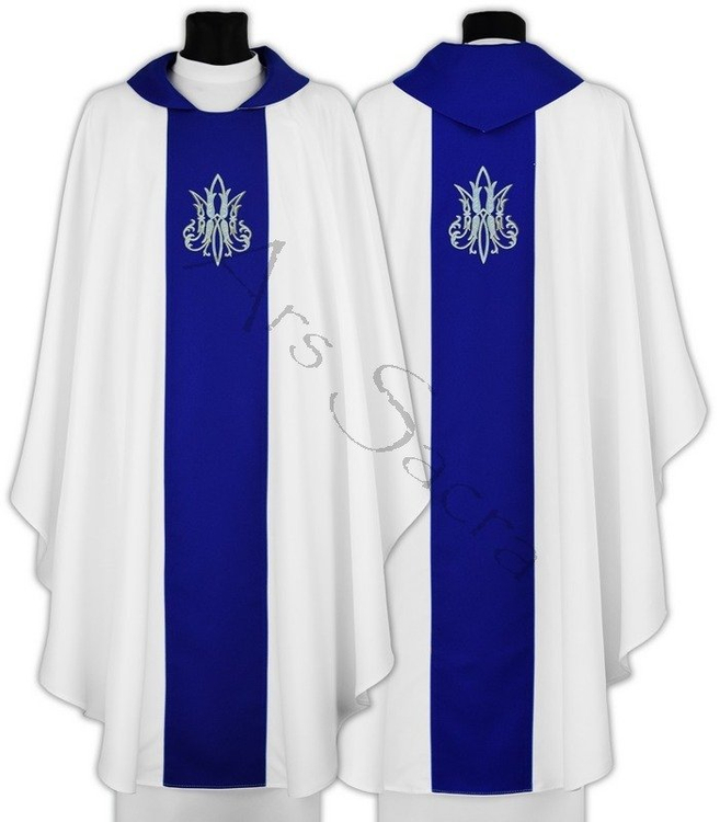 Casulla gótica mariana 696-BN