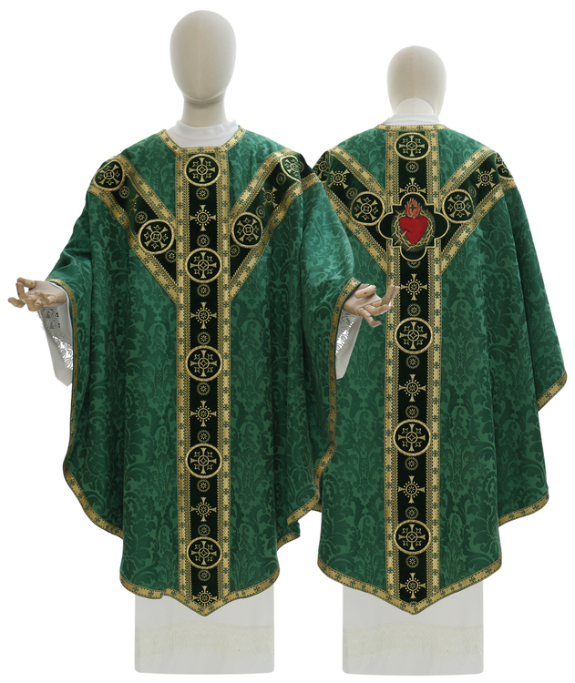 Chasuble semi-gothique "Coeur de Jésus" GY882-AZ26