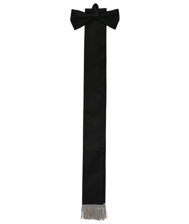 Wstążka z kokardą żałobna czarna 10cm WSTA-CZ-S