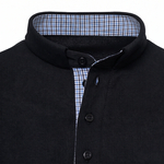 Black clerical shirt polo, longsleeve PD-CZ
