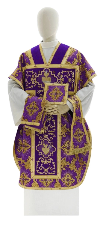 Chasuble "Saint Philippe Neri" "Coeur de Jésus, Marie, Joseph" F822-AF9
