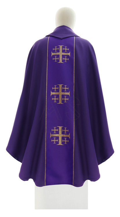 Chasuble gothique '"Croix de Jérusalem" 009-F