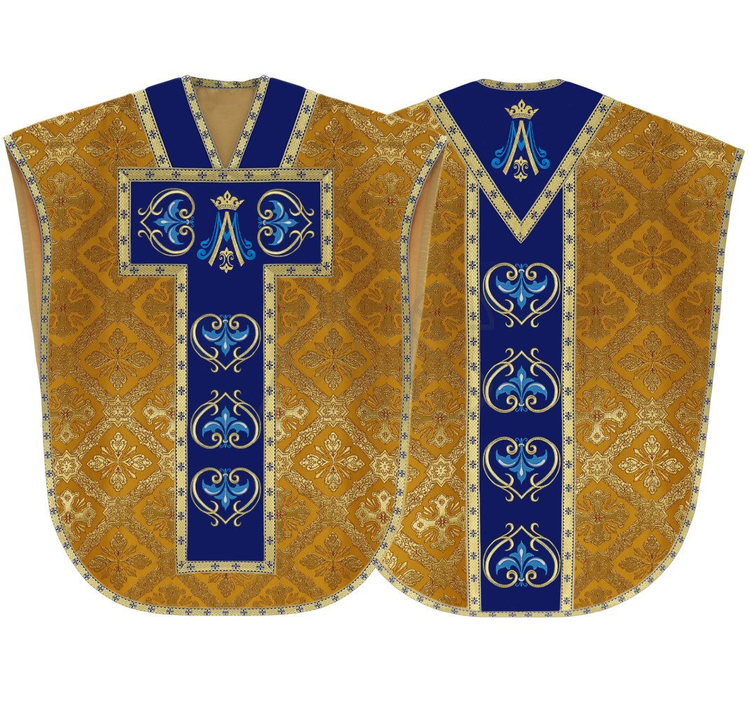 Silk chasuble "St. Philip Neri" F766-GN50
