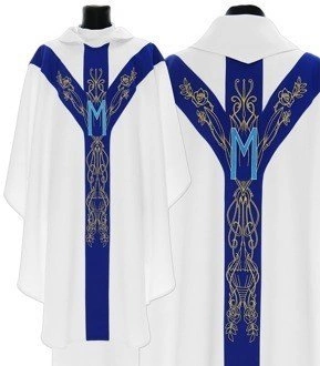 Marian Semi Gothic Chasuble Y563-BN