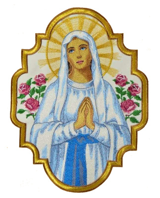 Aplique bordado "Madre de Dios"