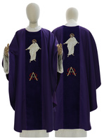 Chasuble gothique "Jésus est ressuscité" G444-AF