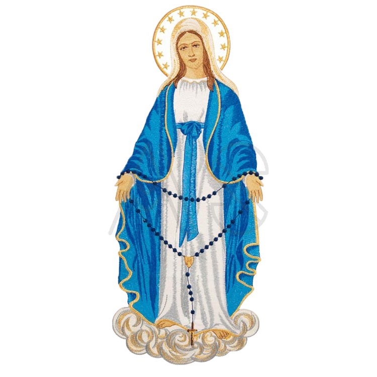 Applicazione ricamata "Nostra Signora del Rosario"