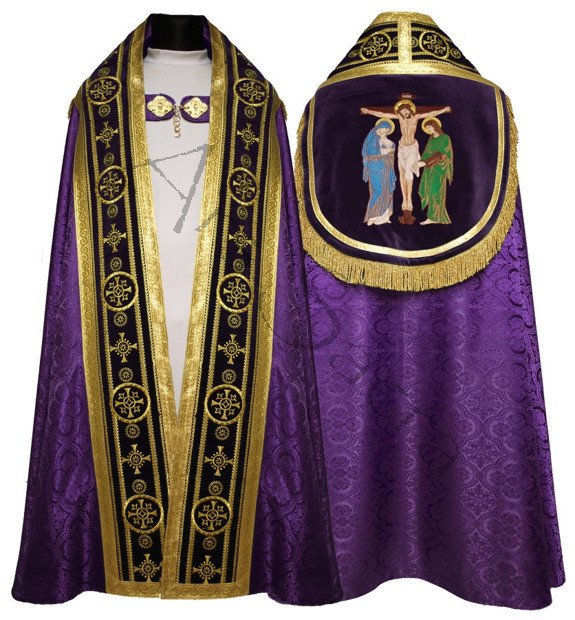 Capa pluvial romana "Crucifixión" KT579-AF25h6