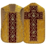 Chasuble romaine "Coeur de Jésus, Marie, Joseph" R822-AKC9
