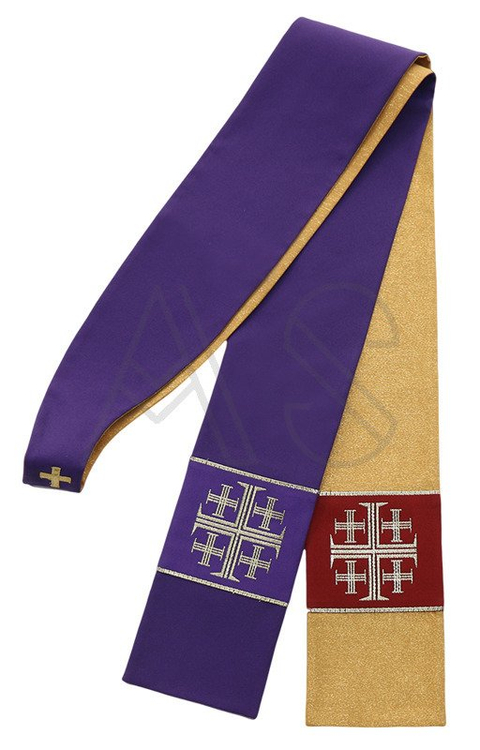 Gothic stole reversible "Jerusalem Crosses" SZ1