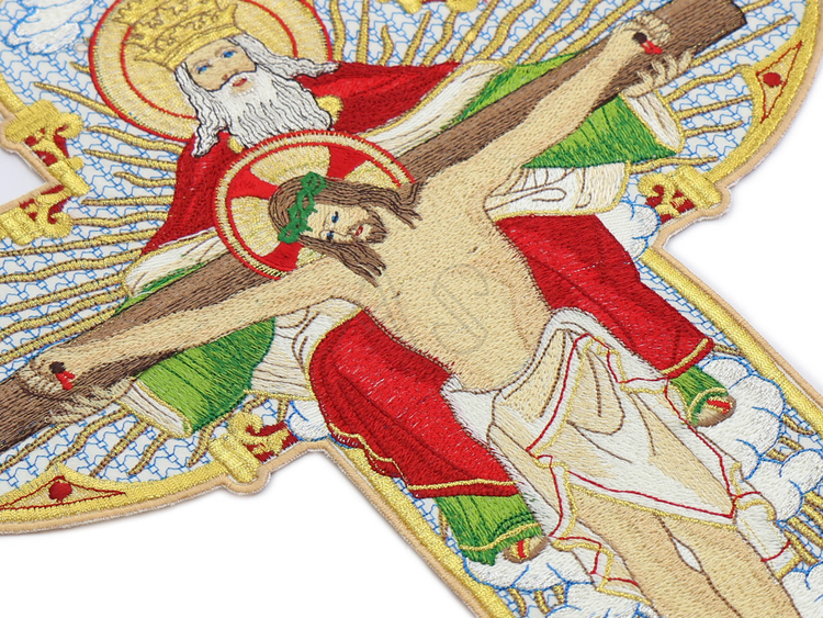 Applicazione ricamata "Santissima Trinità