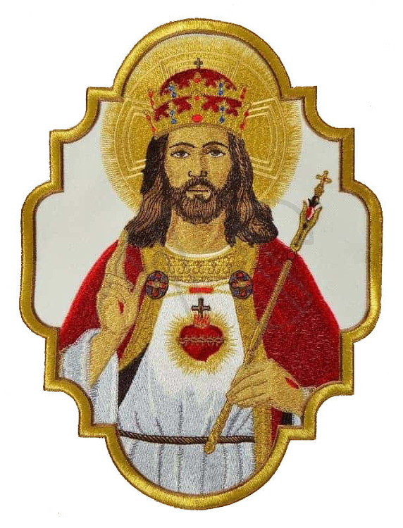 Bestickte Applikation "Jesus König"