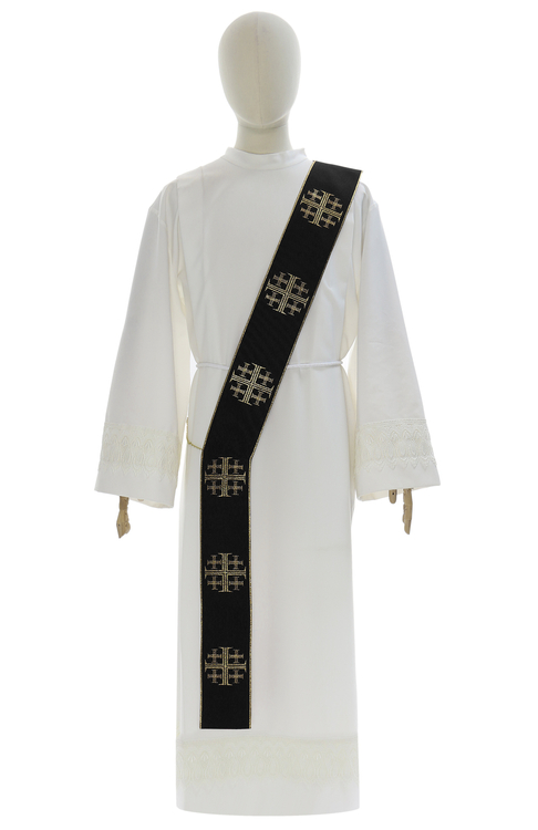 Estola para diácono "Cruces de Jerusalén" SD103-CZ