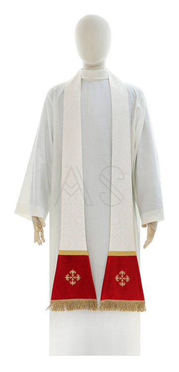 Chasuble gothique "Coeur de Jésus, Marie, Joseph" G822-A25