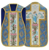 Casulla romana mariana "Ave Maria" R473-N9