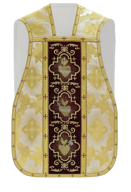 Ornat rzymski "Serce Jezusa, Maryi, Józefa" R822-AKC9