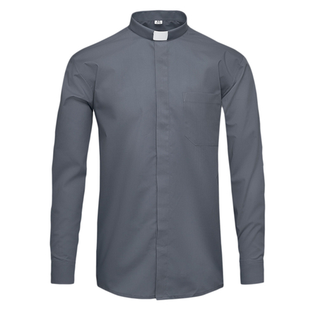 Camicia da prete grafite, maniche lunghe KD-SZ2