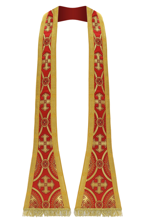 Chasuble en soie "Passion et résurrection de Jésus-Christ" F820-C8