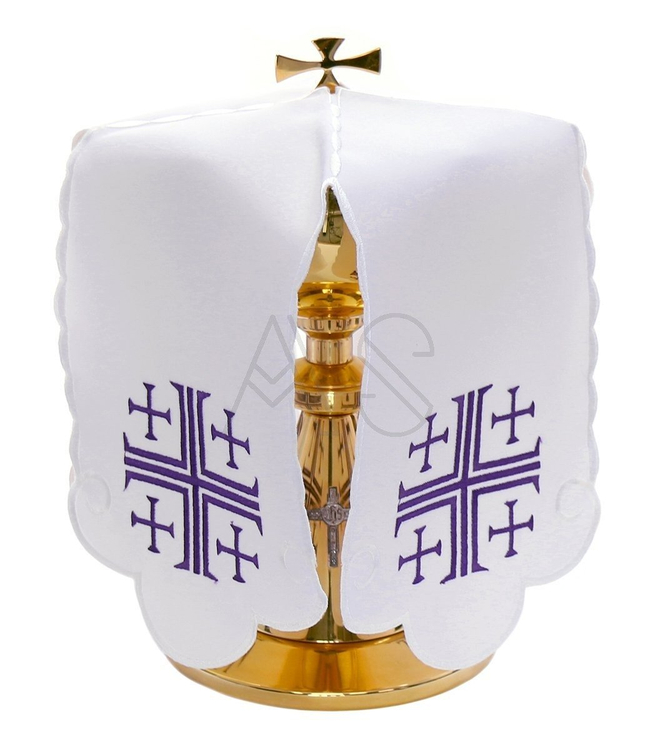 Ziboriumvelum "Jerusalemkreuze" SP-09-F