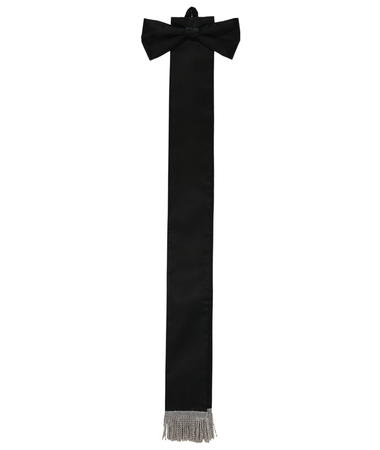 Wstążka z kokardą żałobna czarna 10cm WSTA-CZ-S