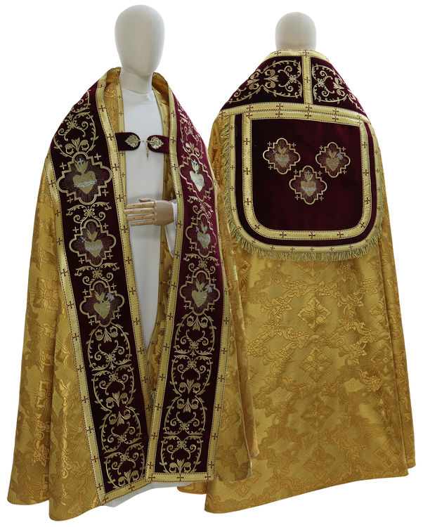 Piviale Romano "Cuore di Gesù, Maria, Giuseppe" KT822-AGCC9