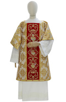 Roman Dalmatic "Heart of Jesus, Mary, Joseph" DR822-AKC9