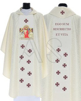 Chasuble gothique "Jésus est ressuscité" 425-K25