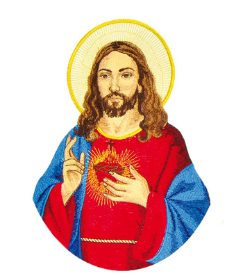 Applicazione ricamata "Cuore di Gesù