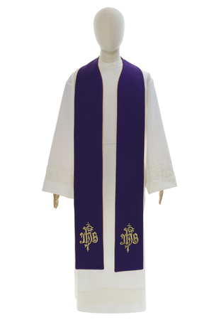 Gothic stole "IHS" SHIHS