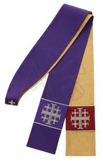 Gothic stole reversible "Jerusalem Crosses" SZ1