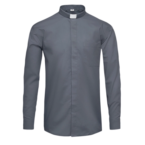 Camicia da prete grafite, maniche lunghe KD-SZ2