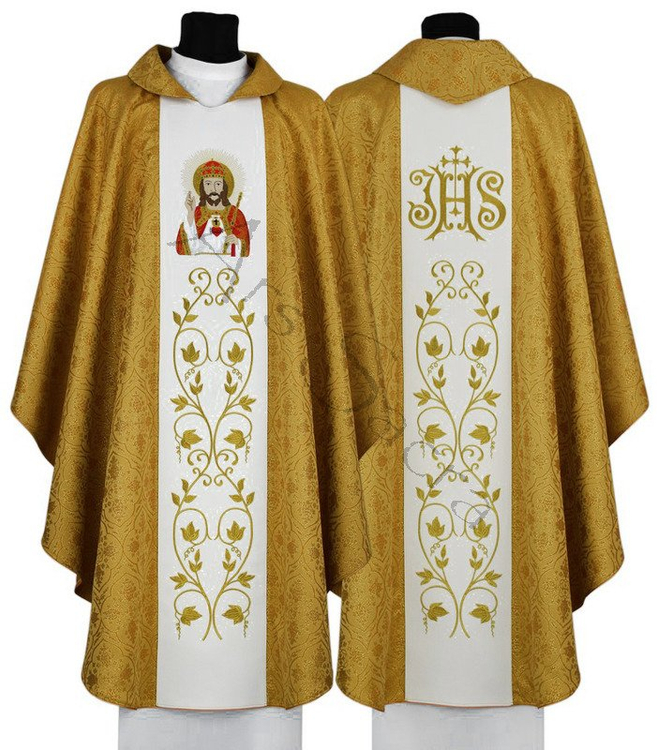 Casula gotica "Gesù Cristo Re" 543-G16