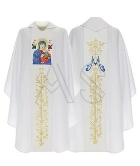 Chasuble mariale "Notre Dame du Perpétuel Secours" 628-B