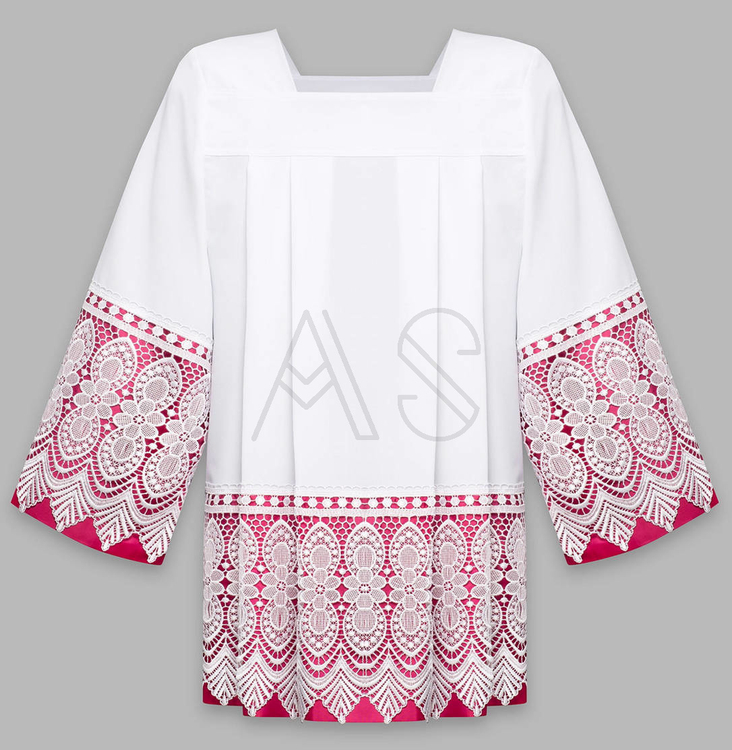 Surplis avec doublure pourpre K21-F