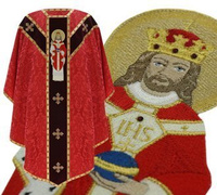 Halbgotische Kasel "Christus der König" GY805-AC26