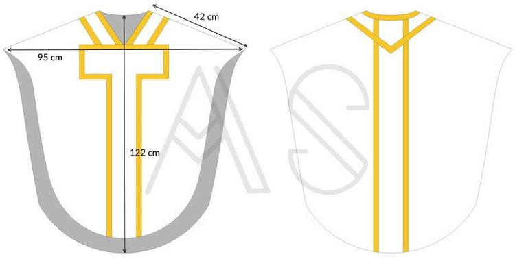 Silk chasuble "St. Philip Neri" F068-K8