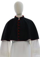 Mozzetta noire avec garnitures rouges MOZZ-CZ-C