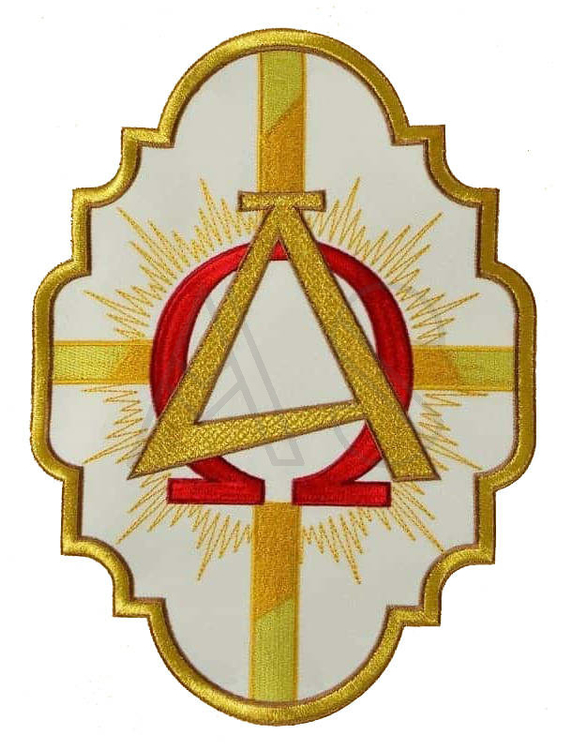 Aplikacja haftowana "Alfa Omega"