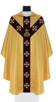 Chasuble semi-gothique "Thème Paon" Y803-AGC61