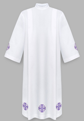 Aube avec croix de Jérusalem pourpres A4-F
