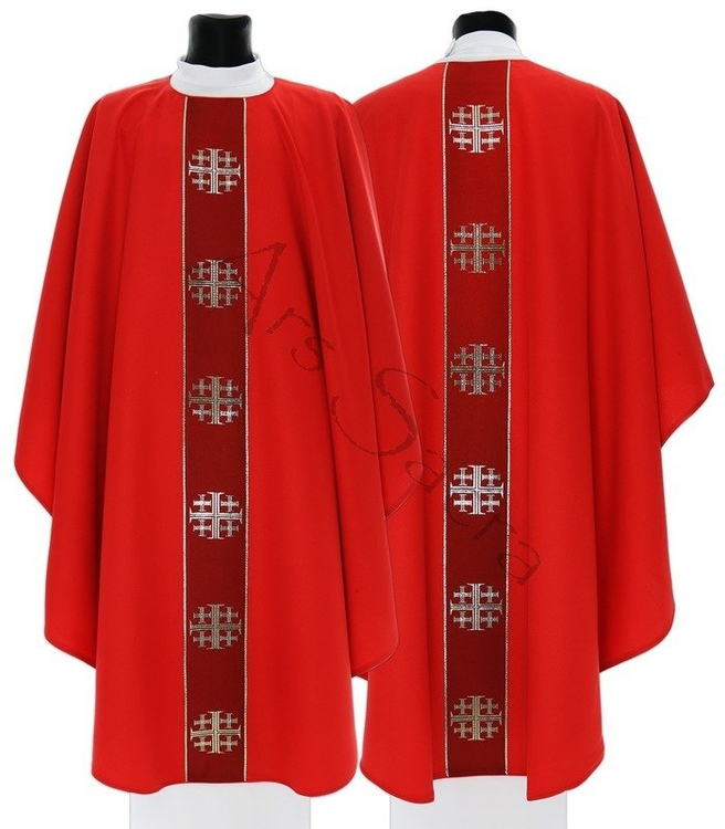 Chasuble gothique '"Croix de Jérusalem" G103-C