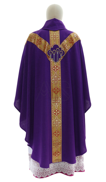 Casulla semigótica "Adviento" Y114-F27g-AP