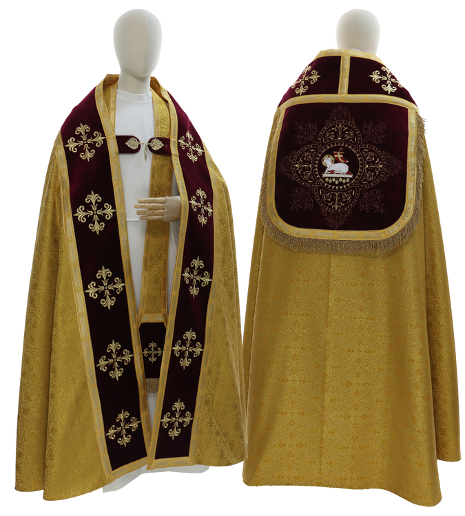 Kapa rzymska z welonem "Baranek" SET-WKT559