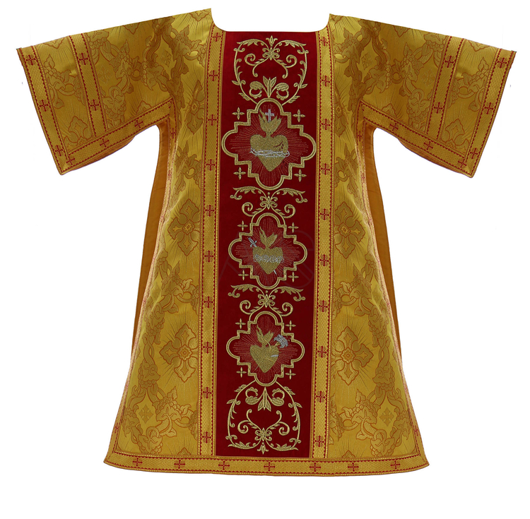 Roman Dalmatic "Heart of Jesus, Mary, Joseph" DR822-AGC9